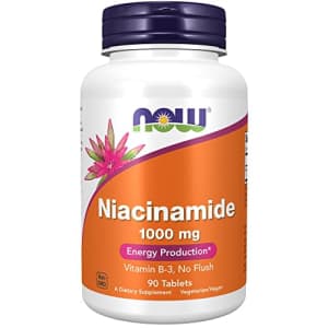 Now Foods NOW Supplements, Niacinamide (Vitamin B-3) 1000 mg, Energy Production*, 90 Tablets, White, Off-White for $13