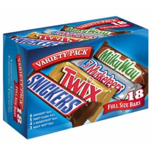 Snickers, Twix, 3 Musketters, & Milky Way 18-Count Variety Box for $7.98 via Sub & Save w/ Prime