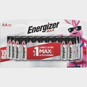 Energizer AA Batteries, Max Double A Battery Alkaline, 30 Count for $23