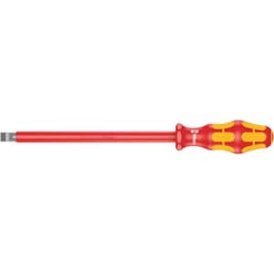 Wera 05006140001 Kraftform Plus VDE 160i Slotted Insulated Screwdriver, Lasertip, 10mm Head, 8" for $20