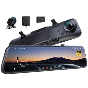 Pelsee P12 Pro 4K Mirror Dash Cam for $100