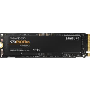 Samsung 970 EVO Plus 1TB NVMe M.2 Internal SSD for $100 in cart