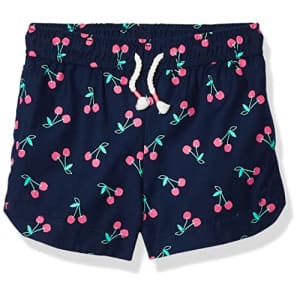 OshKosh B'Gosh Osh Kosh Girls' Toddler Sun Shorts, Navy Cherry, 4T for $14