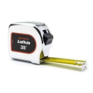 Lufkin 1-1/8" x 35' Chrome Case Yellow Clad Tape Measure - L935-02 for $17