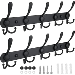 Ticonn Wall Mounted Coat Rack 2-Pack for $18