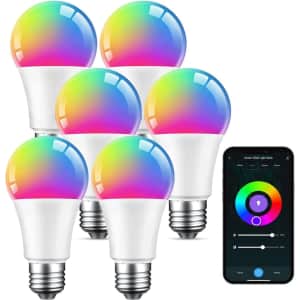 Beantech 8W Smart Color Changing LED Bulb 6-Pack for $24