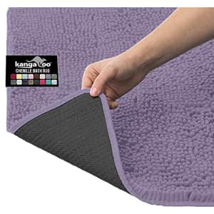 Kangaroo Luxury Chenille Bath Rug, 30x20, Extra Soft and Absorbent Shaggy Bathroom Rugs, Machine for $19