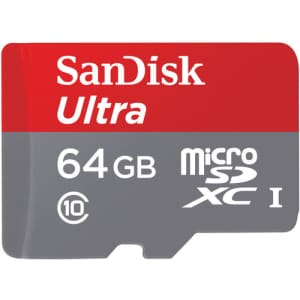SanDisk 64GB Ultra UHS-I microSDXC Memory Card for $8