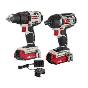 Porter-Cable PCCK602L2 20V Max lithium ion cordless combo kit w/ drill, impact driver & soft case for $190