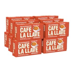 Cafe La Llave Decaf Espresso Dark Roast Coffee (Pack of 12) for $48