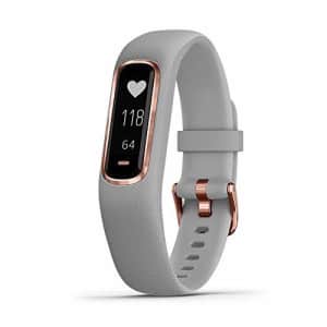 Garmin vvosmart 4, Activity and Fitness Tracker w/ Pulse Ox and Heart Rate Monitor, Rose Gold w/ for $70