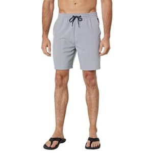 Quiksilver Men's Ocean Elastic Amphibian 18 Hybrid Shorts, Sleet 233 for $56