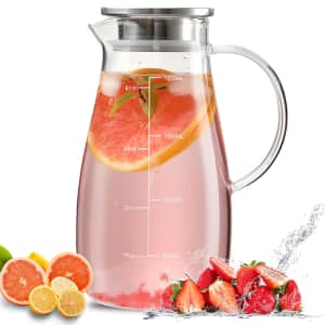 2L Glass Pitcher w/ Lid for $12 2L Glass Pitcher w/ Lid for $12