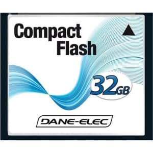 Dane Elec Nikon D300 Digital Camera Memory Card 32GB CompactFlash Memory Card for $26 Dane Elec Nikon D300 Digital Camera Memory Card 32GB CompactFlash Memory Card for $26