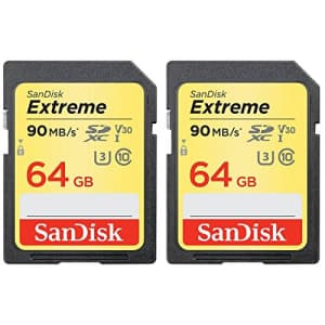 SanDisk SDSDXVE-064G-ANCIN 64GB Extreme SDXC Memory UHS-I Card 2-Pack for $26