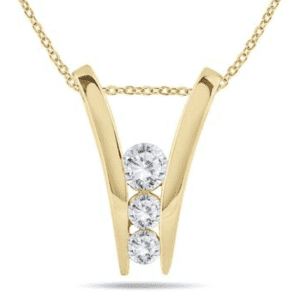 Szul 0.5-tcw Diamond 3-Stone Pendant in 10K Yellow Gold for $399