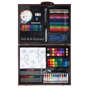 ArtSkills Deluxe Essential Painting and Drawing Art Set w/ Wood Case for $15