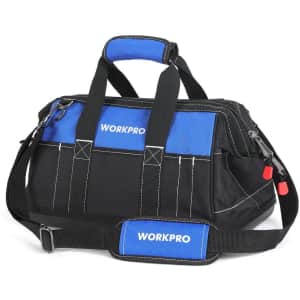 WorkPro 16" Wide Mouth Tool Bag w/ Waterproof Base for $23