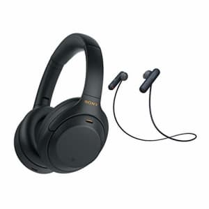 Sony WH-1000XM4 Wireless Noise Canceling Over-Ear Headphones (Black) with Sony WI-SP500 in-Ear for $248