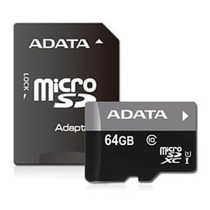 Adata Premier microSDXC UHS-I Class10 R/W:50/10 64GB AUSDX64GUICL10-RA1 for $11