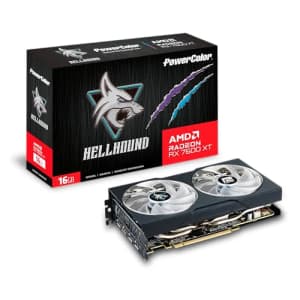 PowerColor Hellhound AMD Radeon RX 7600XT Graphics Card 16GB GDDR6 for $350
