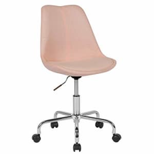 Flash Furniture Aurora Series Mid-Back Pink Fabric Task Office Chair with Pneumatic Lift and Chrome for $113