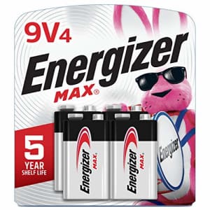 Energizer Max 9V Batteries, Premium Alkaline 9 Volt Batteries (4 Battery Count) for $17
