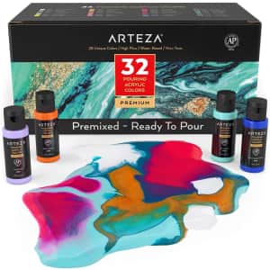 Arteza Acrylic Pouring Paint 2-oz. Bottle 32-Piece Set for $35 Arteza Acrylic Pouring Paint 2-oz. Bottle 32-Piece Set for $35