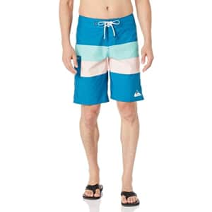 Quiksilver Men's Standard Everyday Board Short Swim Trunk Bathing Suit, Seaport Amazon 21 Stripe, 29 for $45