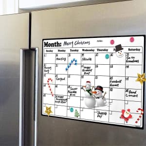 17" x 12" Magnetic Dry Erase Calendar for $8 17" x 12" Magnetic Dry Erase Calendar for $8