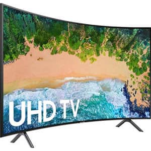 Samsung UN55RU7300FXZA Curved 55 inches 4K UHD 7 Series Smart TV (2019) (Renewed) for $606 Samsung UN55RU7300FXZA Curved 55 inches 4K UHD 7 Series Smart TV (2019) (Renewed) for $606