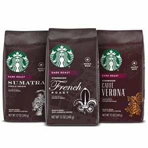 Starbucks Dark Roast Whole Bean Coffee Variety Pack 3 bags (12 oz. each) for $27