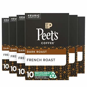 Peet's Coffee French Roast, Dark Roast, 60 Count Single Serve K-Cup Coffee Pods for Keurig Coffee for $16 Peet's Coffee French Roast, Dark Roast, 60 Count Single Serve K-Cup Coffee Pods for Keurig Coffee for $16