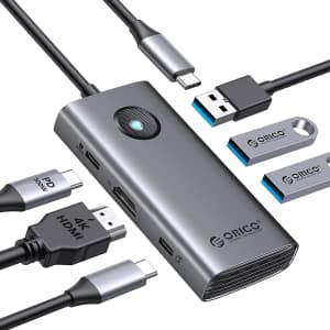 Orico 6-in-1 USB-C Docking Station for $12