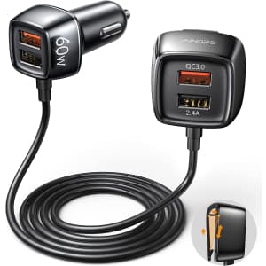 Ainope 60W 4-Port Family Car Charger for $18