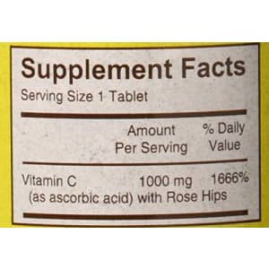 Mason Vitamins C 1000 mg Plus Rose Hips and Bioflavonoids Complex Tablets, 90 Count for $9