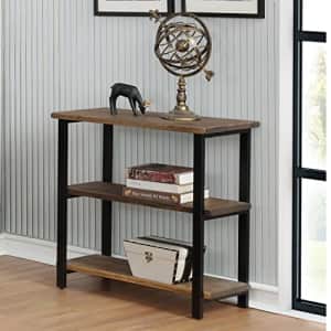 Alaterre Furniture Pomona 31" Tall 2-Tier Solid Wood and Metal Under-Window Bookcase, Rustic for $175