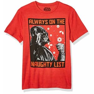 Star Wars Men's Ugly Christmas T-Shirt, Naughty/Red, Medium for $7 Star Wars Men's Ugly Christmas T-Shirt, Naughty/Red, Medium for $7