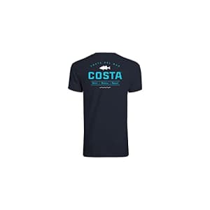 Costa Del Mar Men's Topwater Short Sleeve T Shirt, Navy, Small for $17