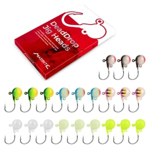 MadBite Dead Drop Jig Heads 1/4-oz 21-Pack for $6