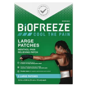 Biofreeze Cool the Pain Large Patch 5-Pack for $5.54 via Sub & Save Biofreeze Cool the Pain Large Patch 5-Pack for $5.54 via Sub & Save
