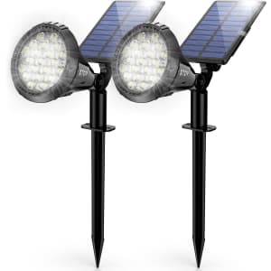 LED Solar Spot Light 2-Pack for $27