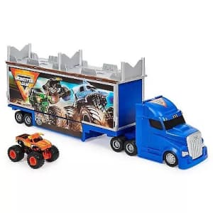 Monster Jam Official 2-in-1 Transforming Hauler Playset for $12