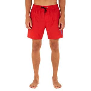 Hurley Men's Standard C Street 17" Volley Board Shorts, Chile Red, Small for $45