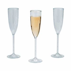 Fun Express 25 Pieces Premium Plastic Etched Champagne Flute, Holds 5 oz, BPA Free Plastic, Wedding for $27
