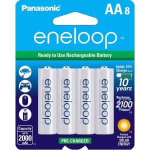Panasonic eneloop NiMH Rechargeable AA-Battery 8-Pack for $19 Panasonic eneloop NiMH Rechargeable AA-Battery 8-Pack for $19