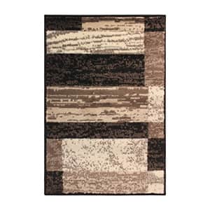 SUPERIOR Modern Rockwood Collection Area Rug, Modern Area Rug, 8 mm Pile, Geometric Design with for $25