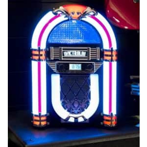 Victrola Nostalgic Wood Countertop Bluetooth Jukebox for $93