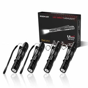 Risemart Mini LED Flashlight 4-Pack for $12