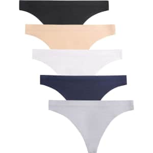 Women's Seamless Thong 5-Pack for $9
